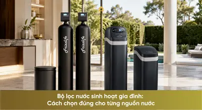 Bộ lọc nước sinh hoạt gia đình: Cách chọn đúng cho từng nguồn nước