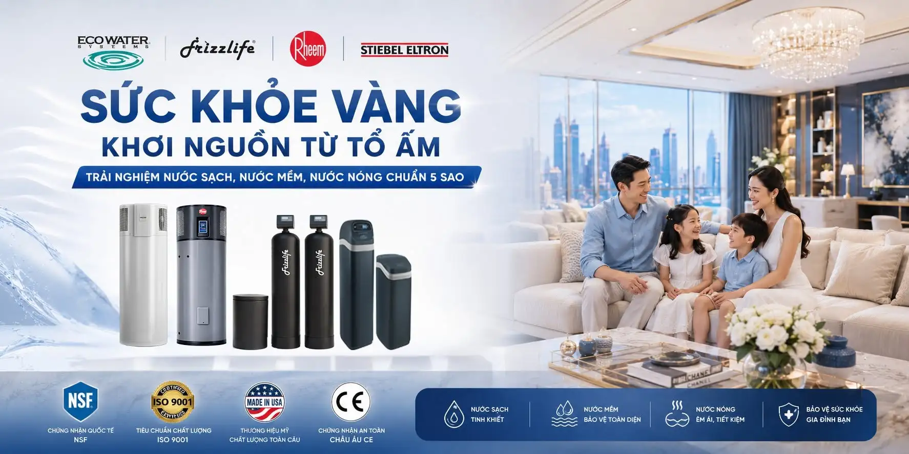 DeluxeHome – Giải pháp lọc nước đầu nguồn tối ưu cho đặc điểm nguồn nước tại Việt Nam