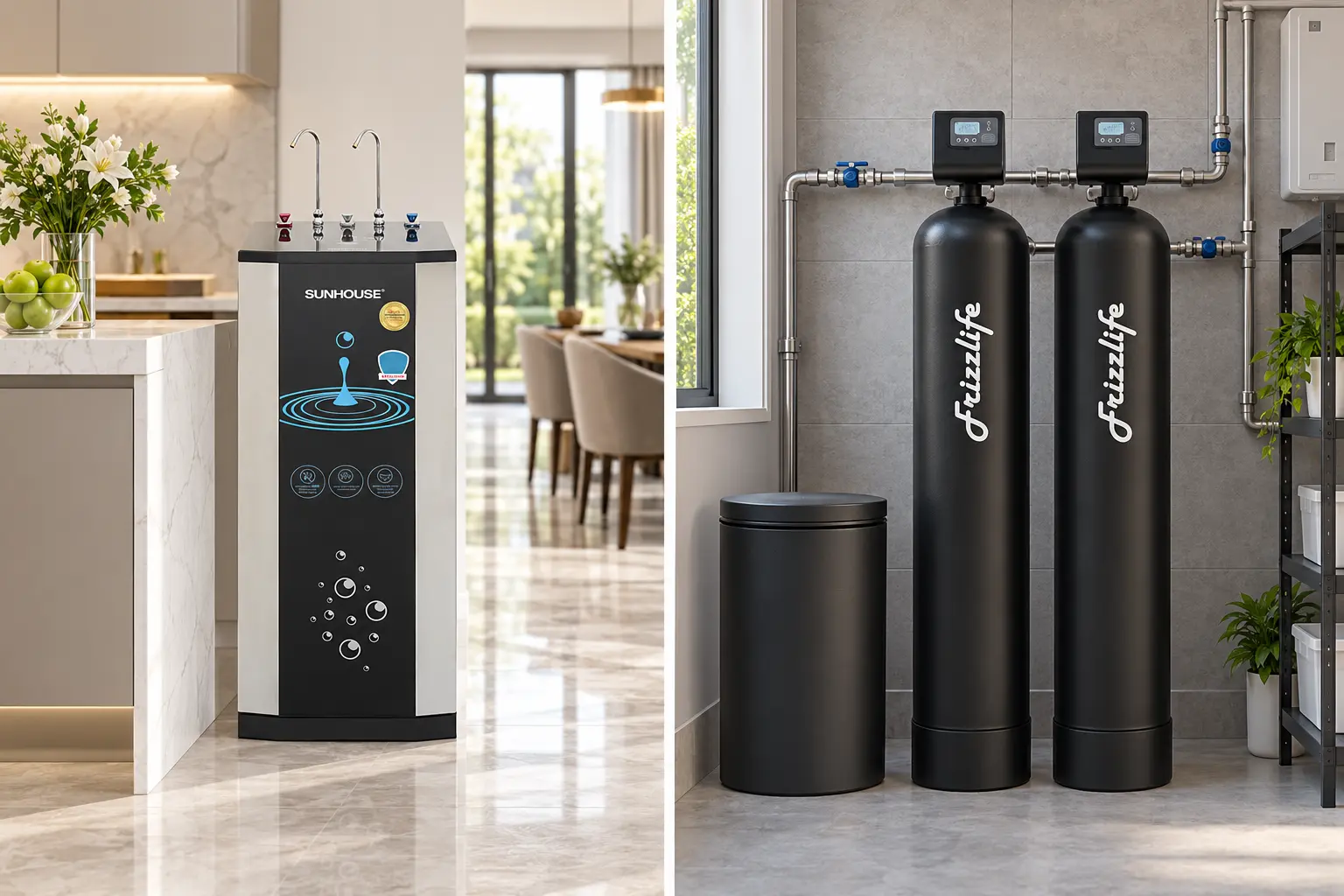 So sánh máy lọc nước nhỏ gọn và máy lọc tổng chung cư