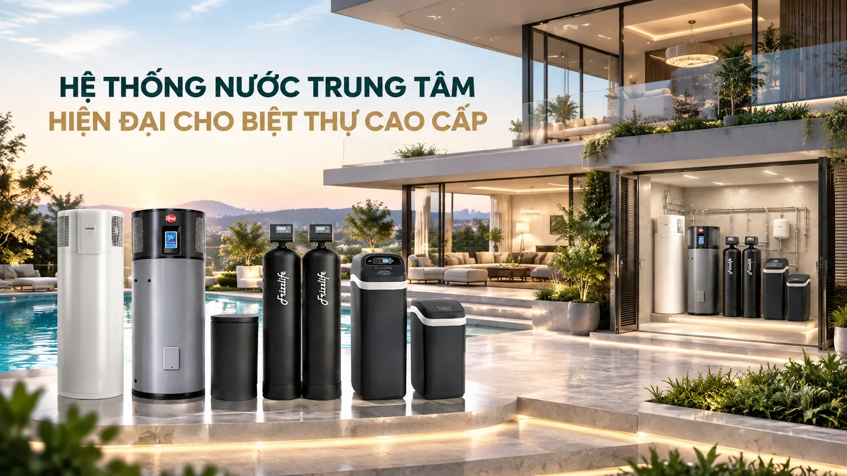 Giải Pháp Nước Trung Tâm Hiện Đại cho biệt thự và nhà ở cao cấp