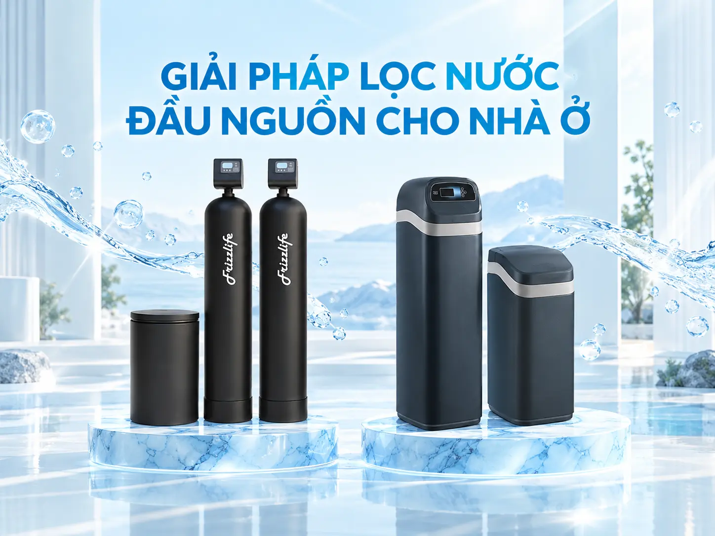 DeluxeHome tư vấn giải pháp lọc nước đầu nguồn cho nhà ở theo nguồn nước