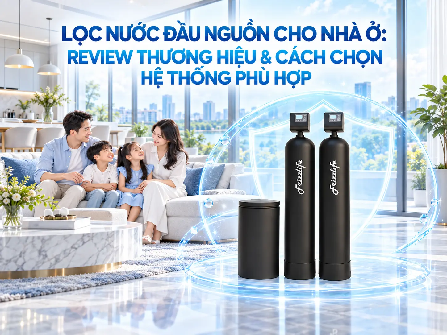 Lọc nước đầu nguồn cho nhà ở – hệ thống xử lý nước toàn nhà