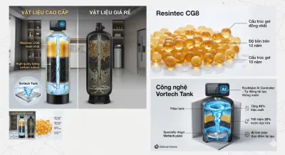 Sự khác nhau ở chất lượng vật liệu lọc ẩn chứa bên trong cột