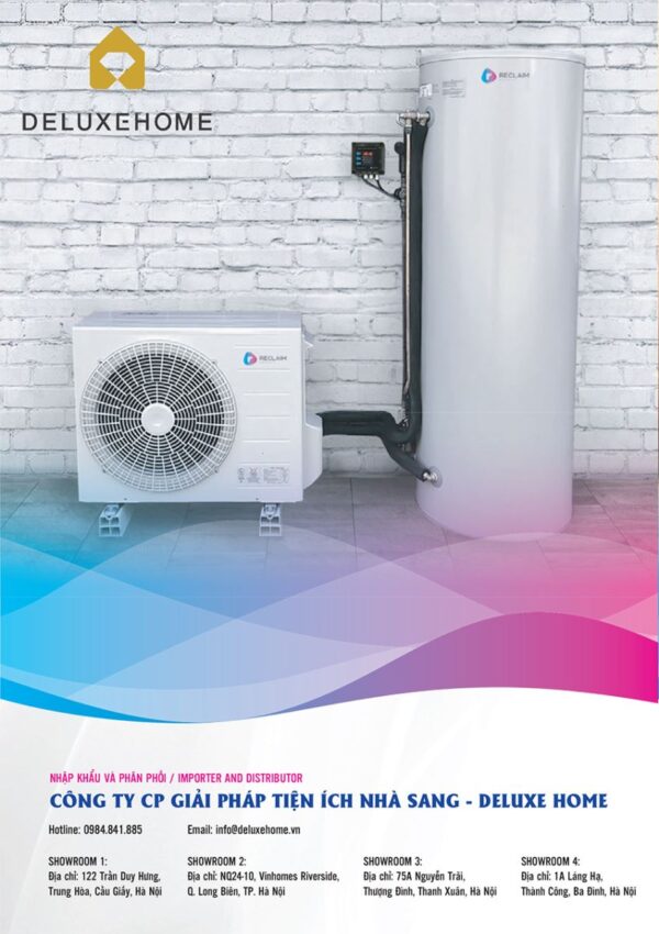 lọc tổng, hệ thống lọc tổng, lọc tổng trung tâm, máy nước nóng trung tâm Heatpump Reclaim