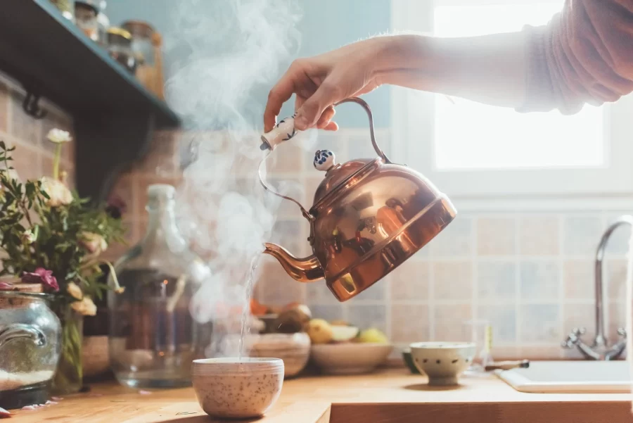 nước đun sôi cặn trắng